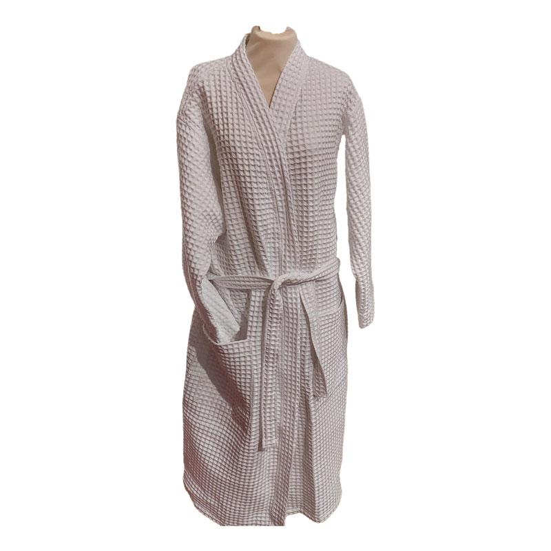 Men's Waffle Bath Robe (white)
